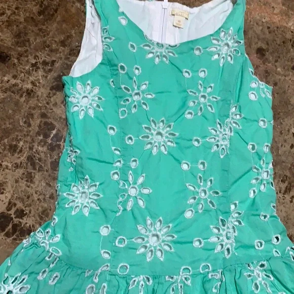 Floral eyelet dress fully‎ lined with tulle sz 10 - Picture 2 of 8